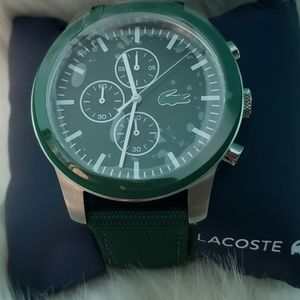 NWT Lacoste green watch for men